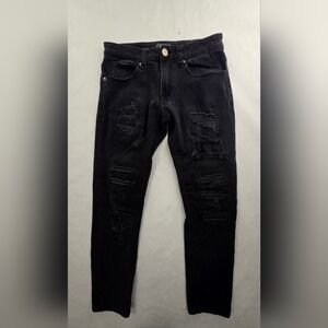 Polo Ralph Lauren Black Denim Skinny High Rise Ankle Jeans Size 28